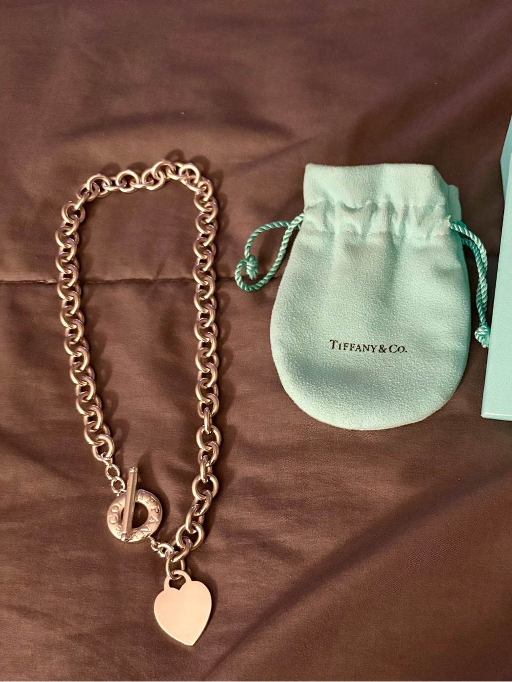 Tiffany & Co. Silver Heart Toggle Necklace